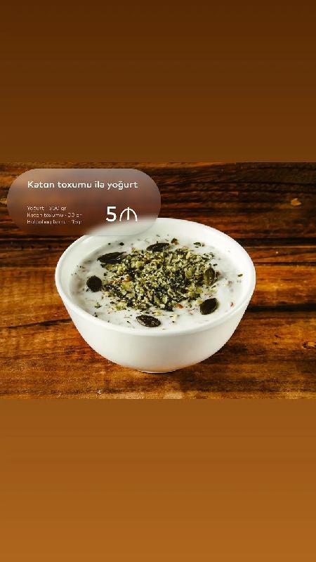 Kətan Toxumu İlə Yoğurt