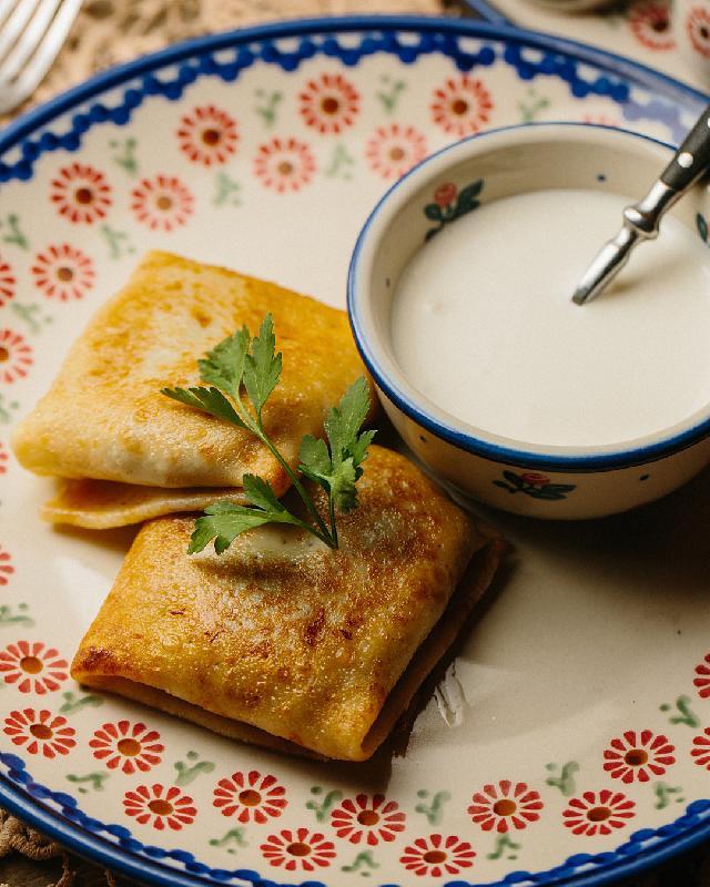 Блинчики с мясом сытные