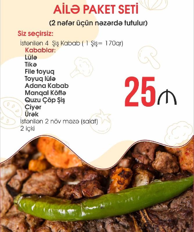 Ailə paketi seti - 2 nəfərlik