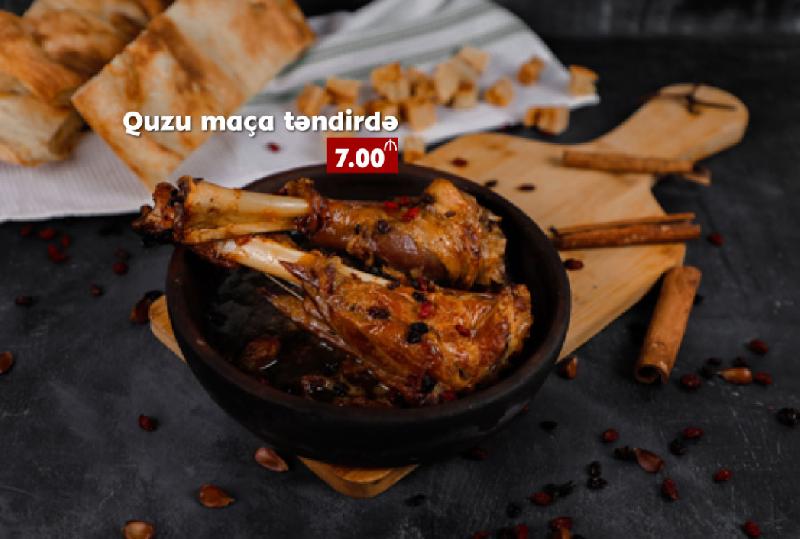Quzu maça təndirdə