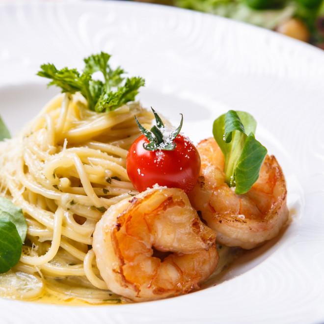 Fettuçini krevetka