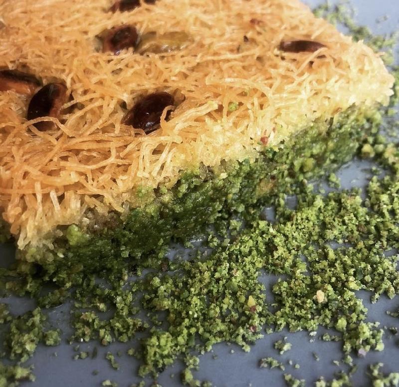 Pistachio Qatayef Slice