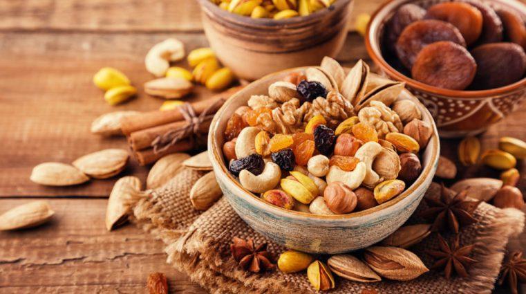 Assorted nuts and dried fruits