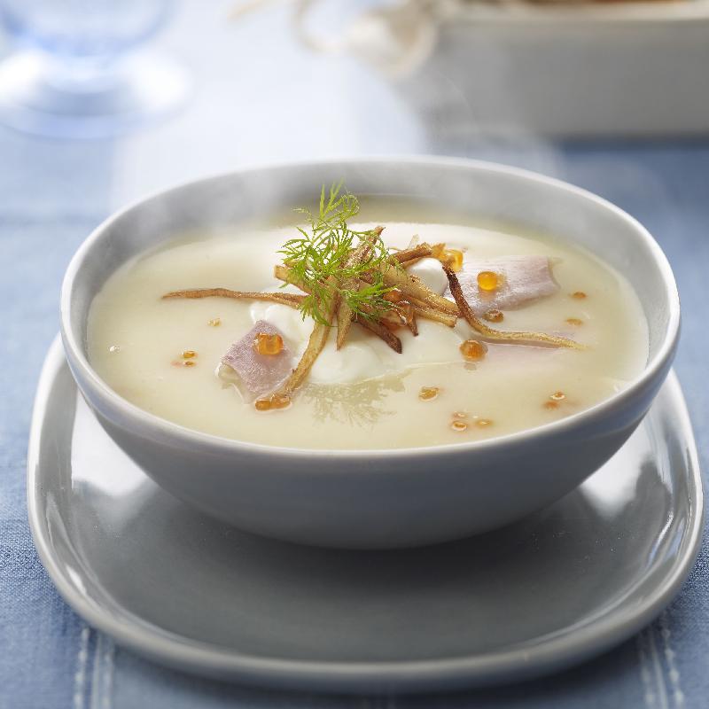 Creamy salmon soup