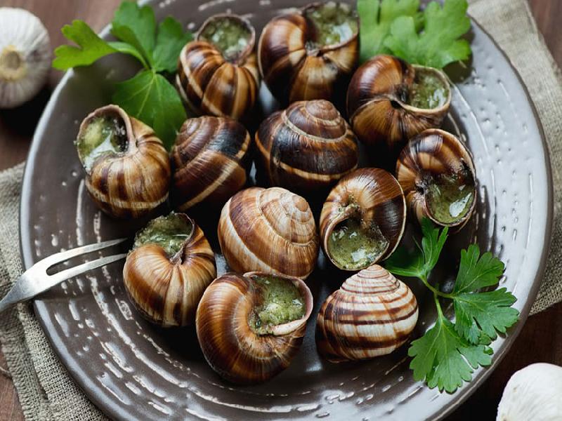 Snails with garlic butter
