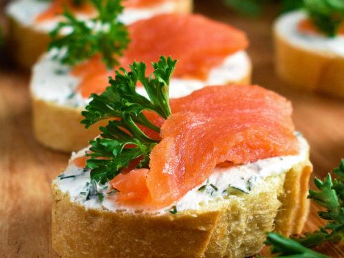 Chapel sandwich of salmon