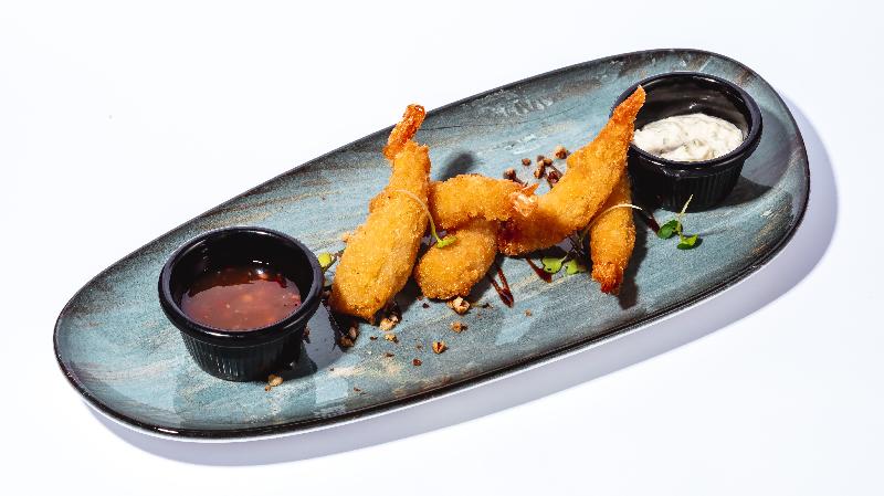 Panko krevetler, tartar sousu ilə