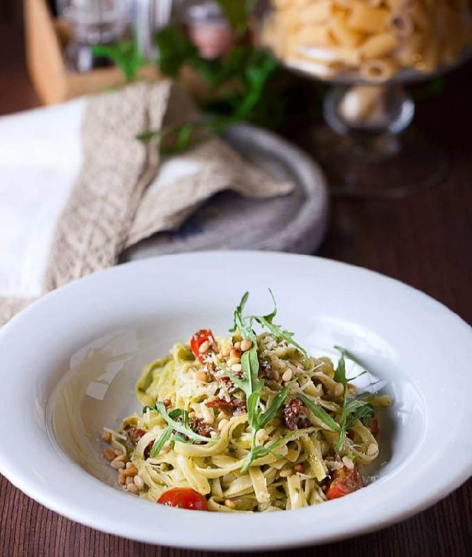 Tagliatelle with Rukkola Pesto