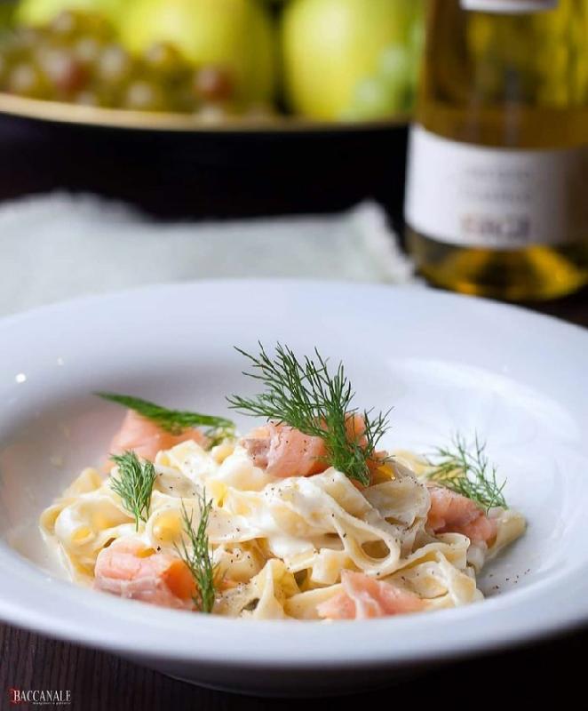 Fettuccine with smoked Salmon
