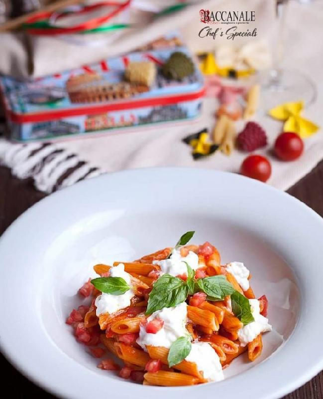Penne Arrabiata with stracciatella