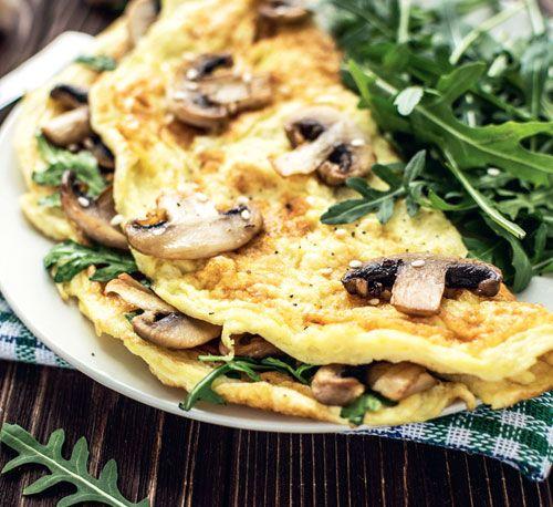Göbələkli Omlet 