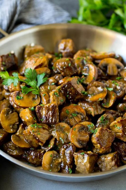 Mushrooms With  Meat 