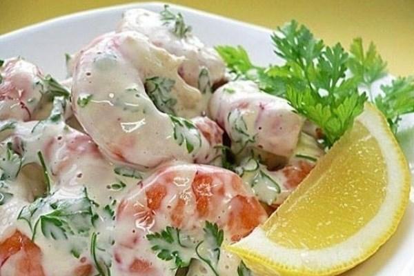 Karolevski krevetka (başlı) limon sousla