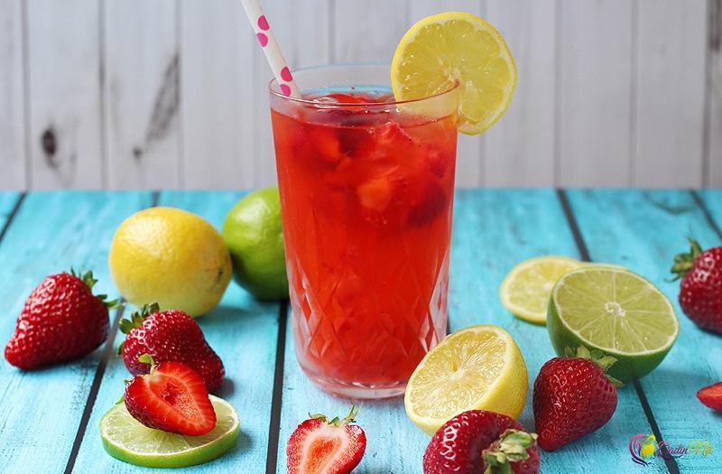 Çiyələkli limonad