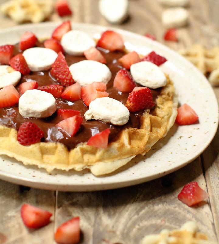 Chocolate Fruit Waffle