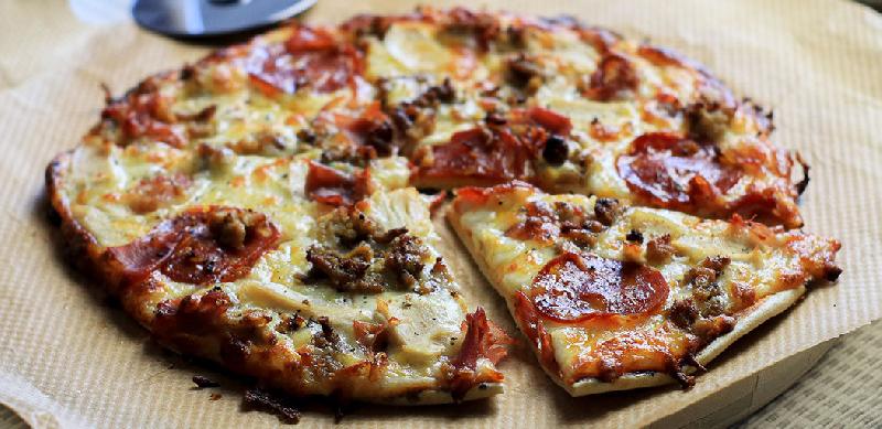 Meat feast pizza