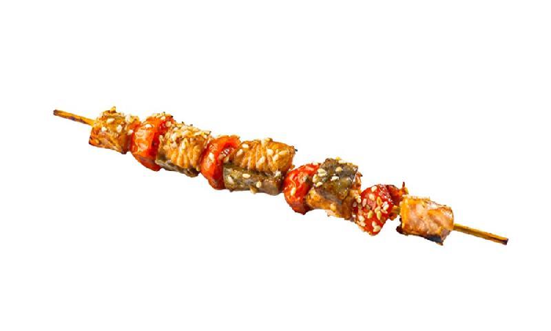 Salmon yakitori