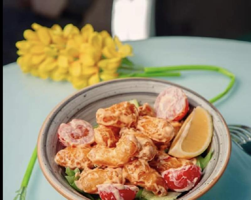 Popkorn Salatı Krevetka ilə 