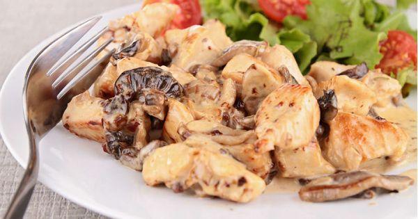 Toyuq Fle (qaymaqlı,göbələkli)