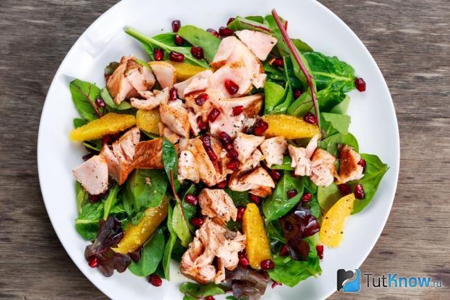 Citrus salad with Salmon