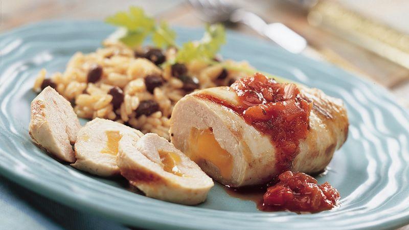 Grilled chicken   with cheddar   cheese