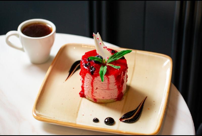 Sufle Cheescake  with raspberry