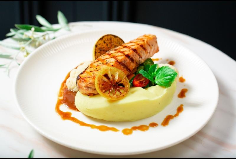 Grilled Salmon steak