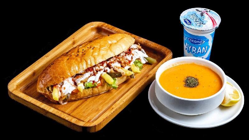 Yanar Lanç(toyuq) Dönər+mərci+ayran