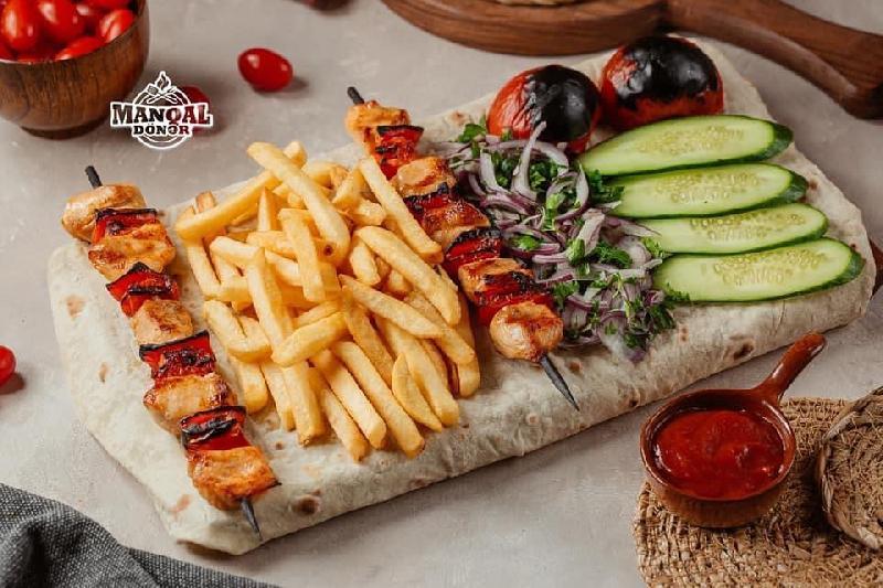 Toyuq Çöp Şiş + Qarnir