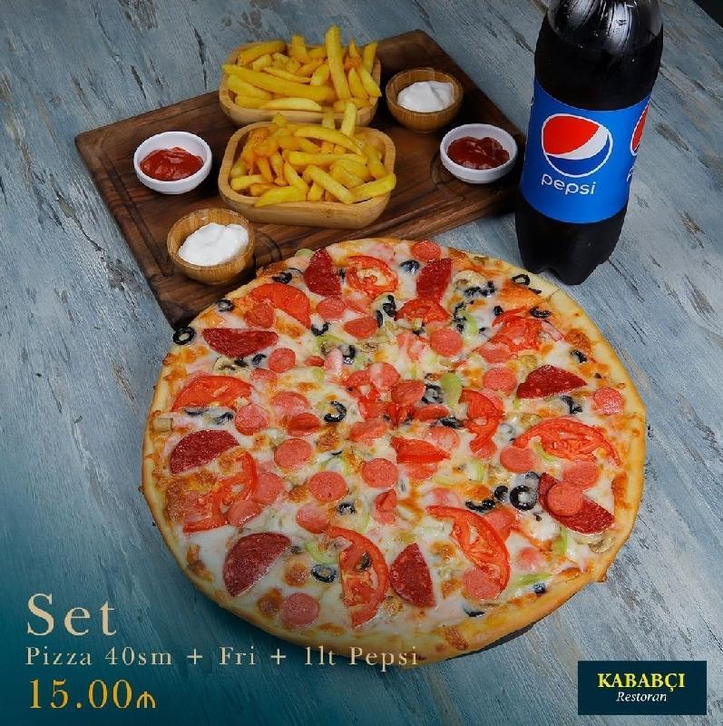 Pizza 40sm+Fri+1lt pepsi