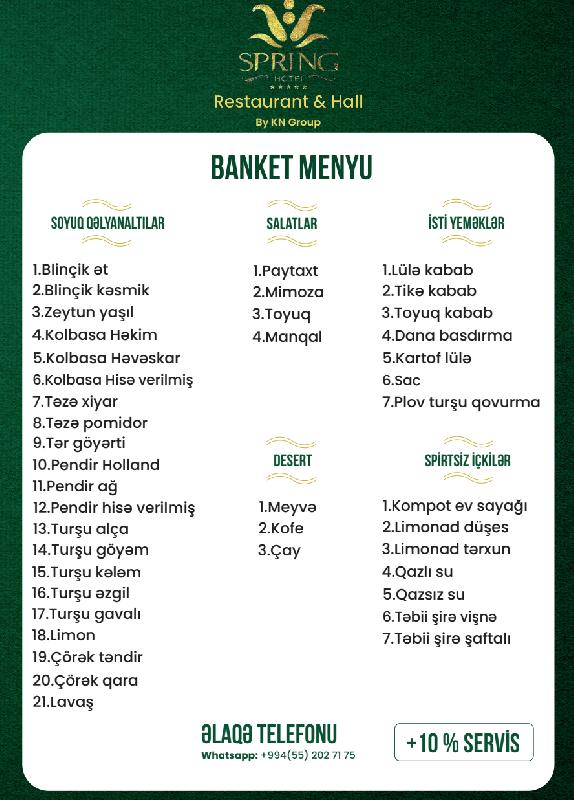 Banket menyu 