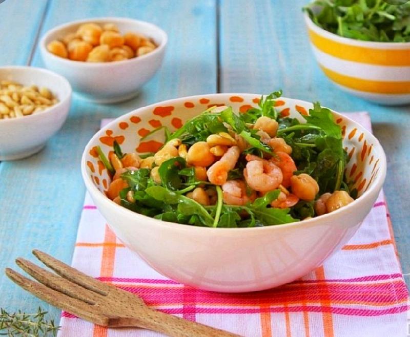 INSALATA RUCOLA E GAMBERETTI 