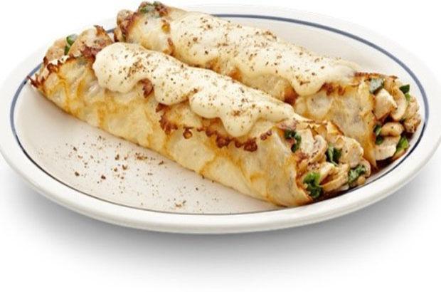 Toyuqlu göbələkli krep