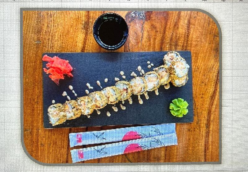 Hot salmon roll