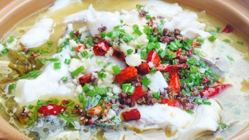 Boild Fish with Pickled Cabbage and Chili 酸菜鱼