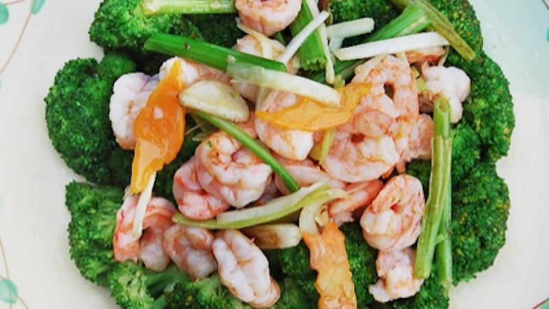 Broccoli Fried Shrimp