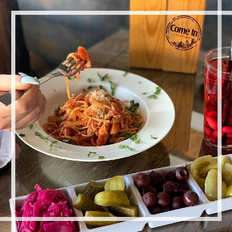 Spagetti danaəti kotleti ilə