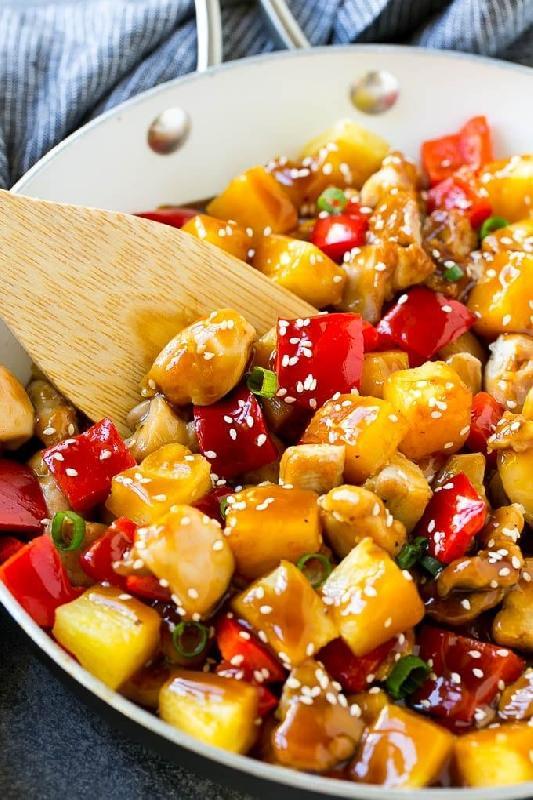 Ananaslı teriyaki toyuq