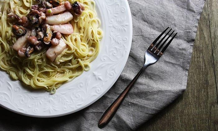 Pasta dəniz məhsulları ilə
