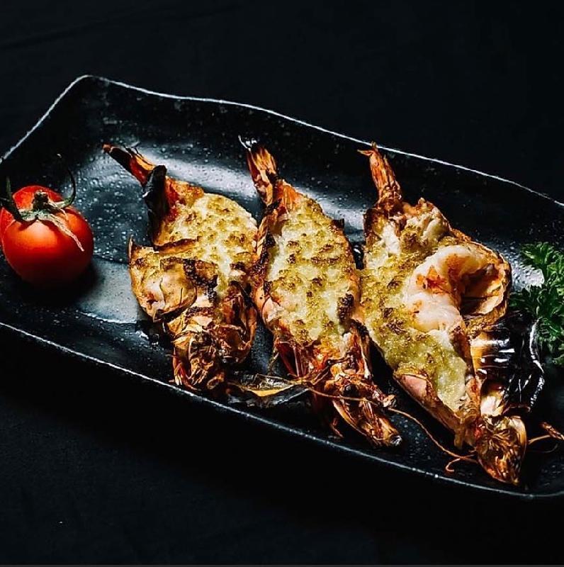 Grilled tiger shrimp