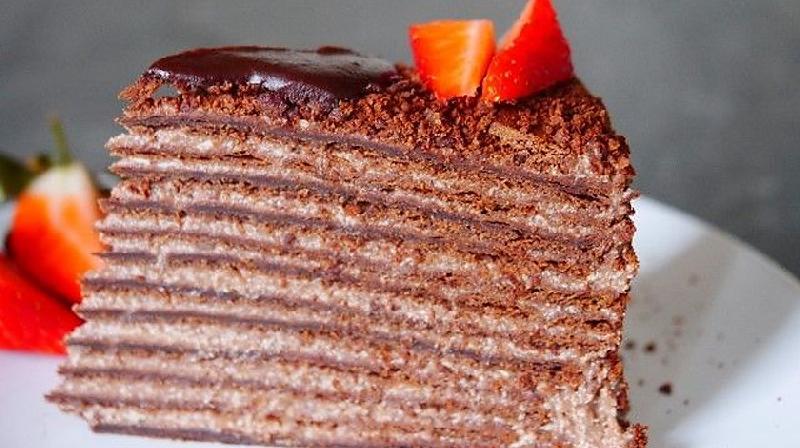 Strawberry chocolate napoleon