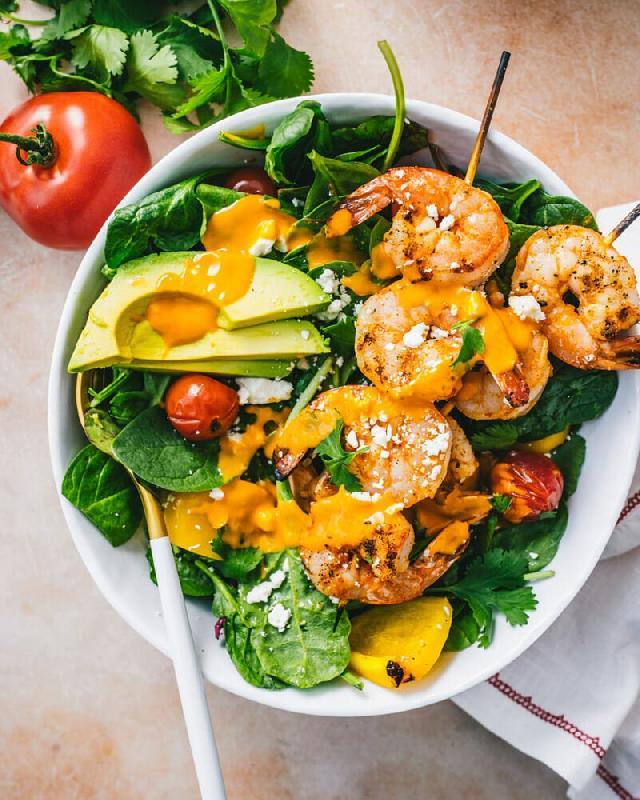 Grill Shrimps Salad