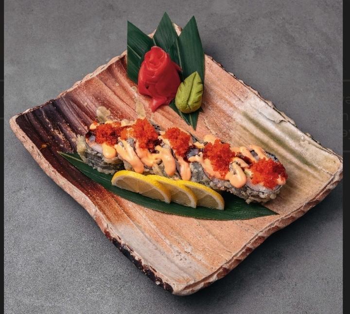 Acılı teriyaki qızıl balıq tempura bukmesi