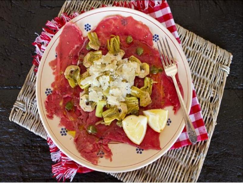 Dana ətindən carpaccio