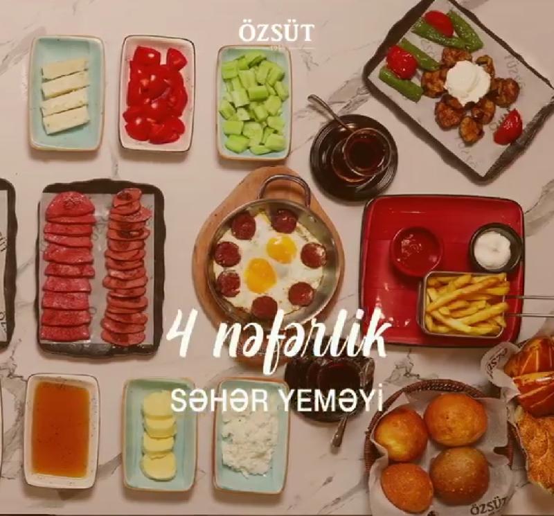 4 nəfərlik səhər yeməyi