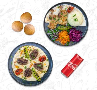 Şorba, salat və Coca-Cola 