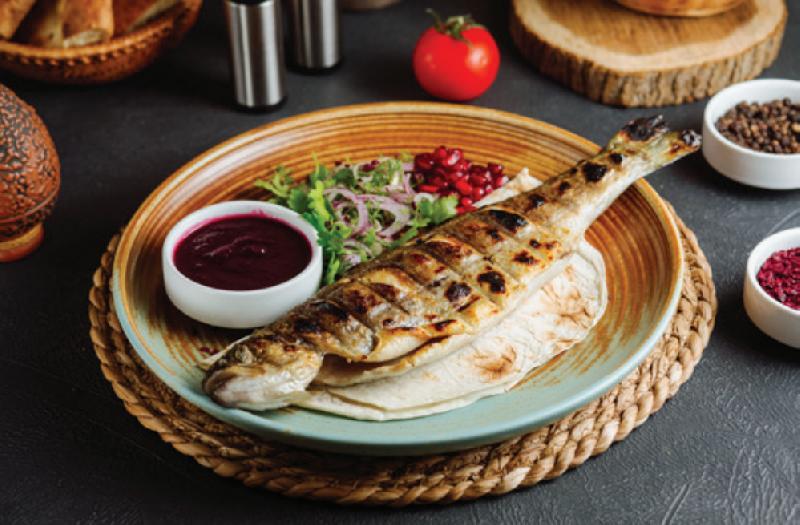Forel balığı setkada