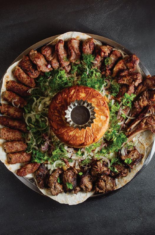 Qarışıq kabab şah plovla