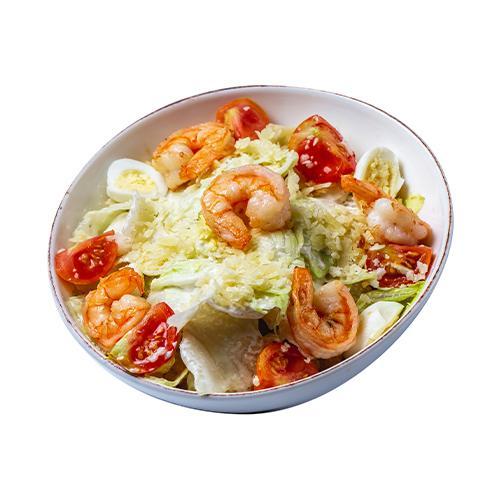 Krevetli sezar salatı