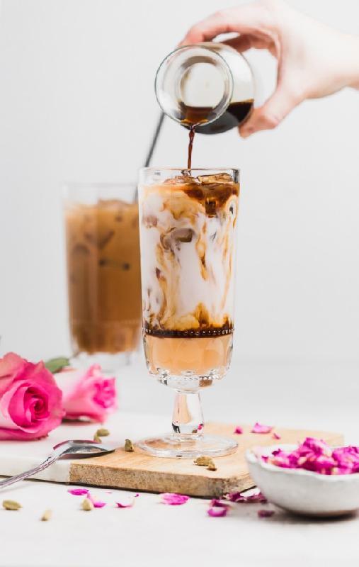 Flowered Ice Latte